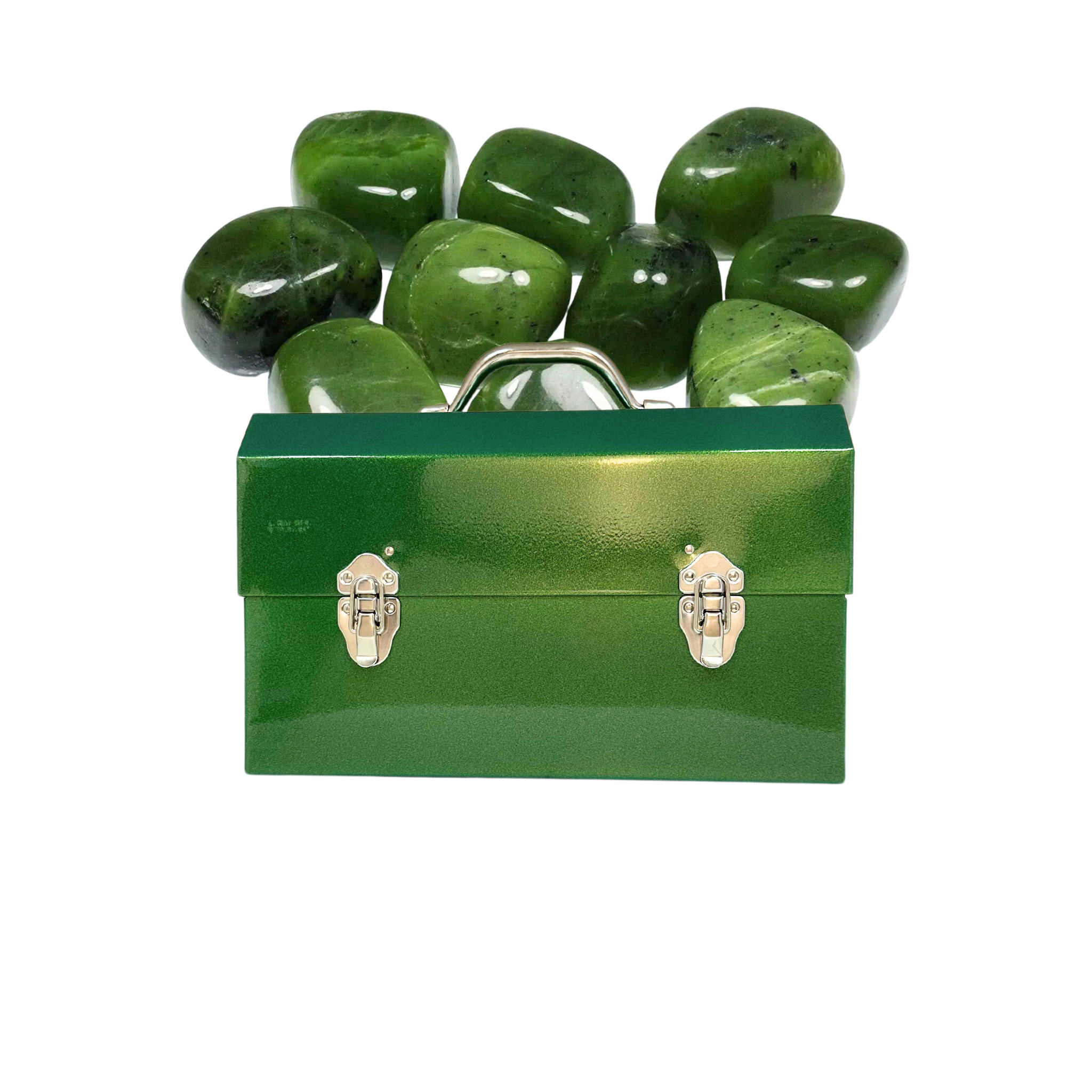 L. May aluminum lunchbox powder coated in green lemon lime for the gemstone jade collection