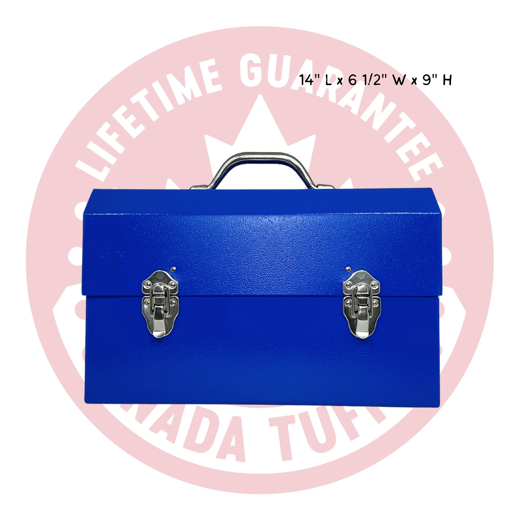 L. May the aluminum lunchbox in size The Super Classic colour hammered blue