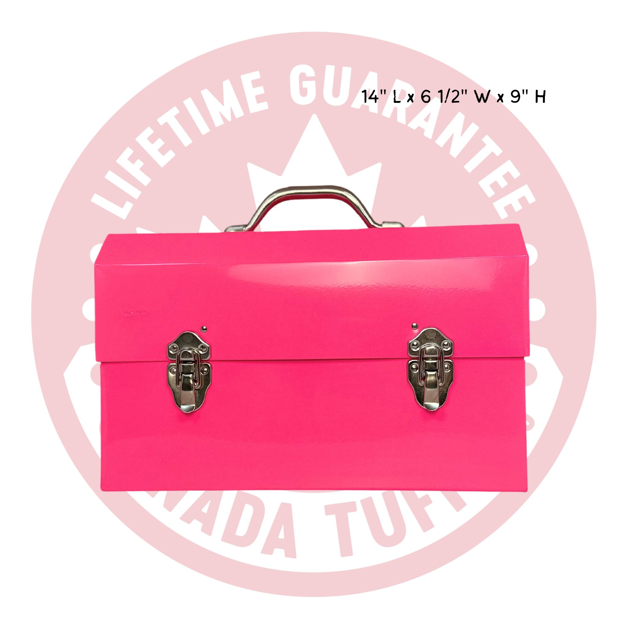 L. May the aluminum lunchbox in size The Super Classic colour barbie pink