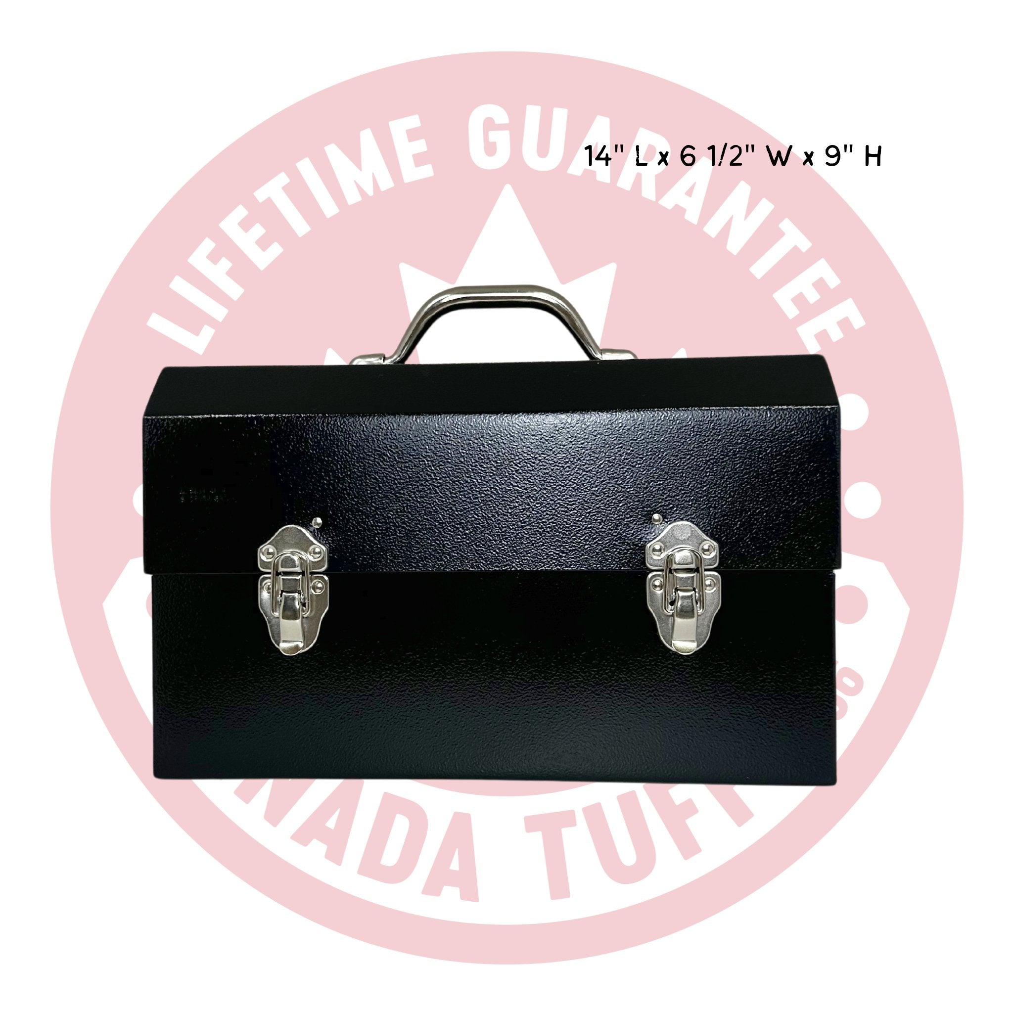 L. May the aluminum lunchbox in size The Super Classic colour hammered black