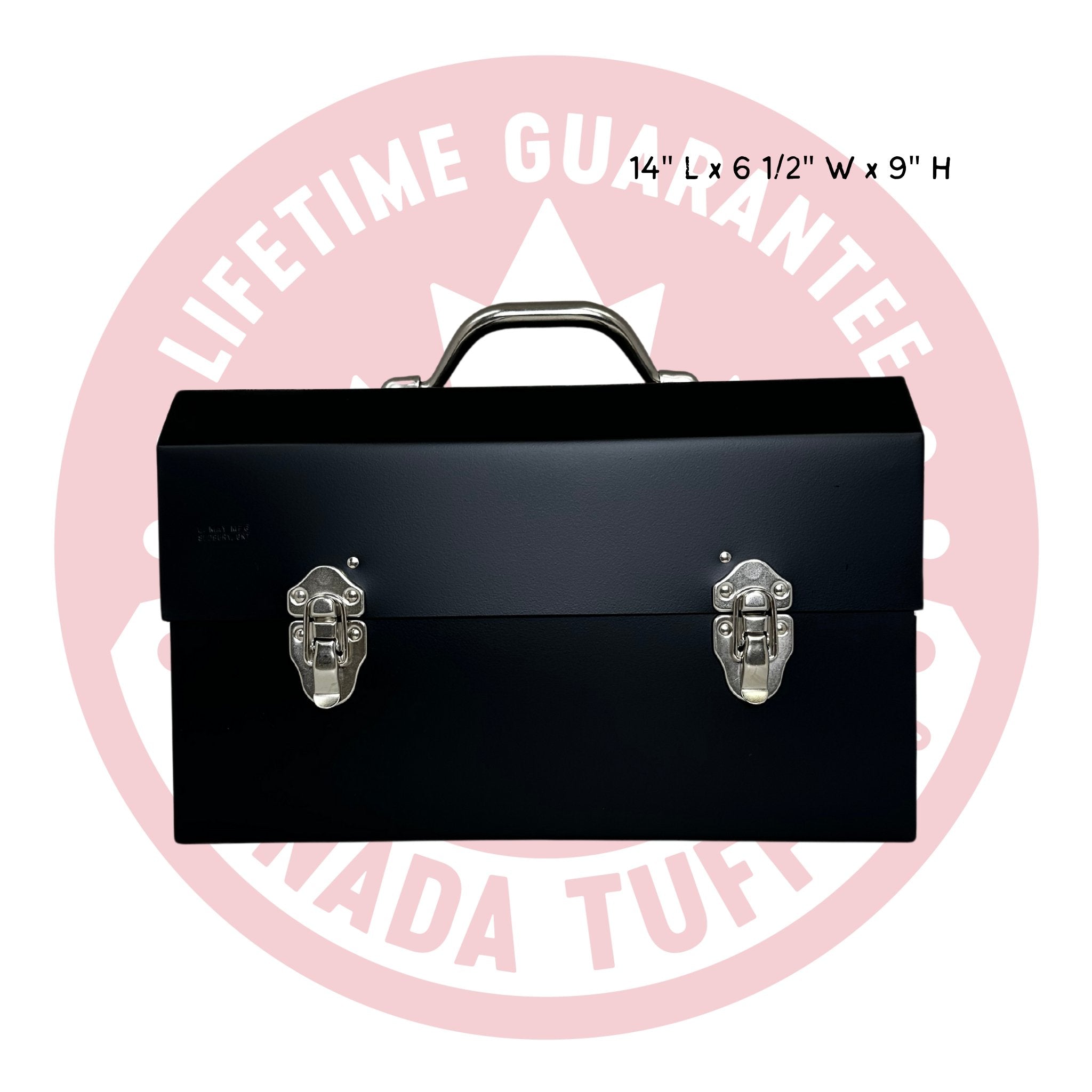 L. May the aluminum lunchbox in size The Super Classic colour matte black