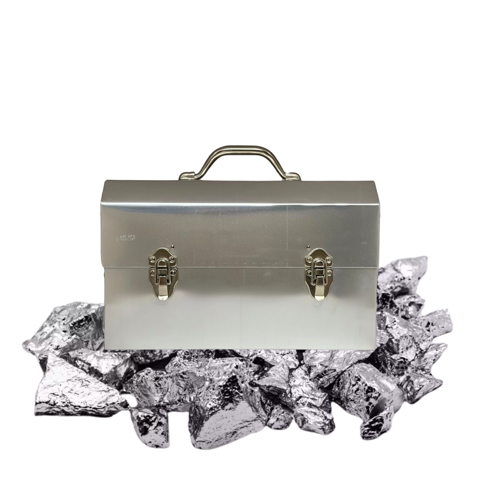 L. May aluminum lunchbox for the gemstone aluminum ore collection