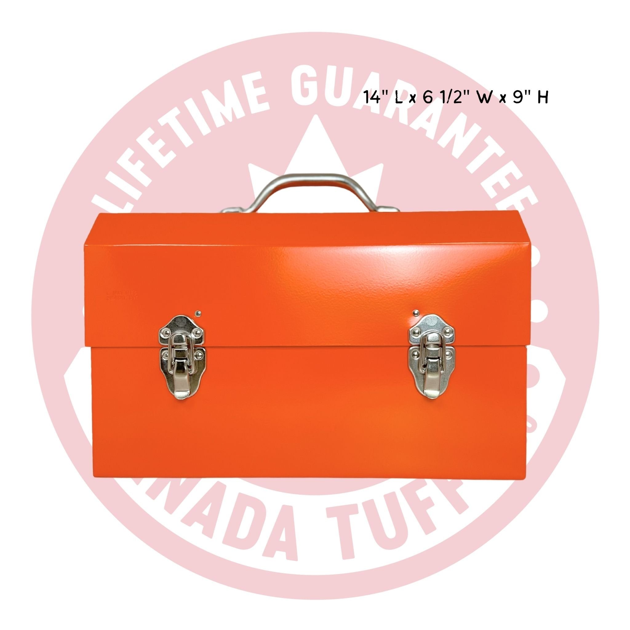 L. May the aluminum lunchbox in size The Super Classic colour orange