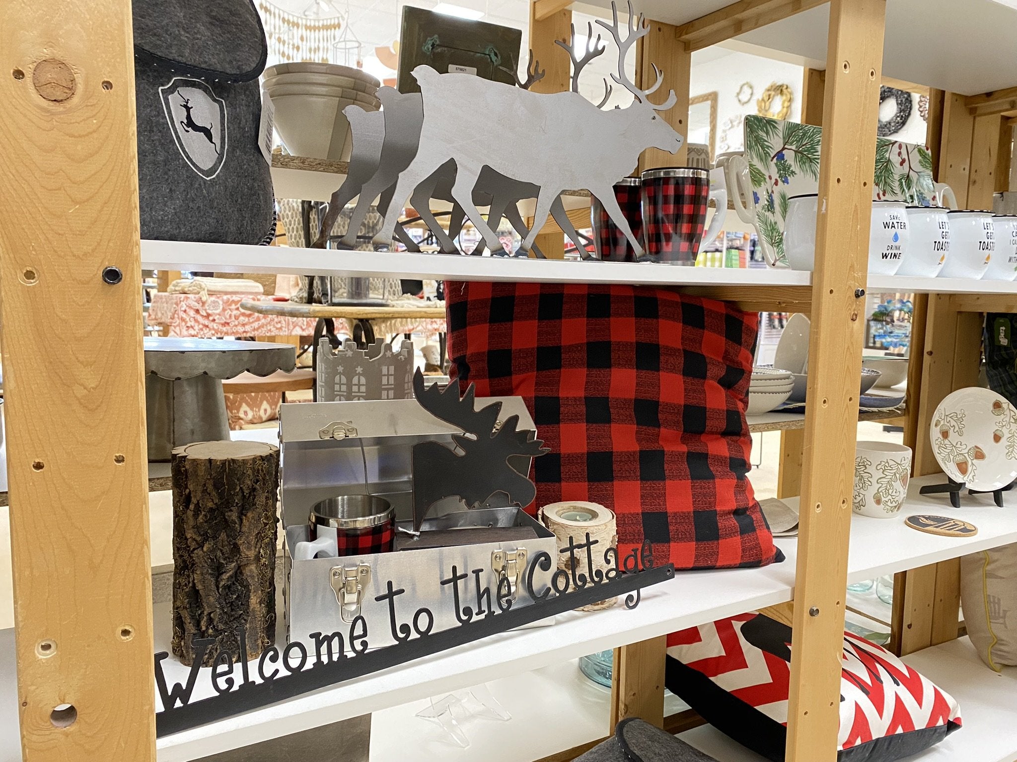 L. May lunchbox with home decor and gardening products from backyard birder in sudbury