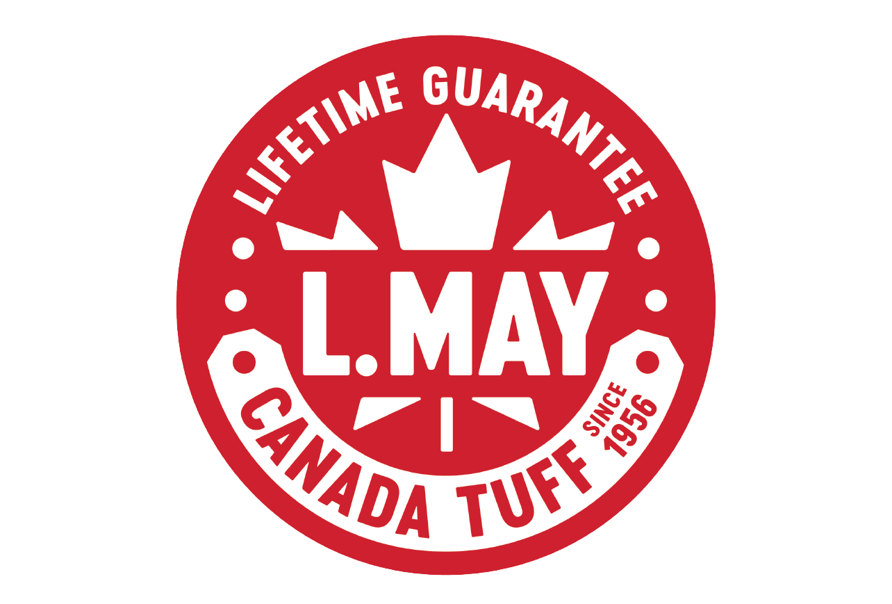L. May red circle logo on the Chilly Moose x L. May Special Release Tamarack Canister product page