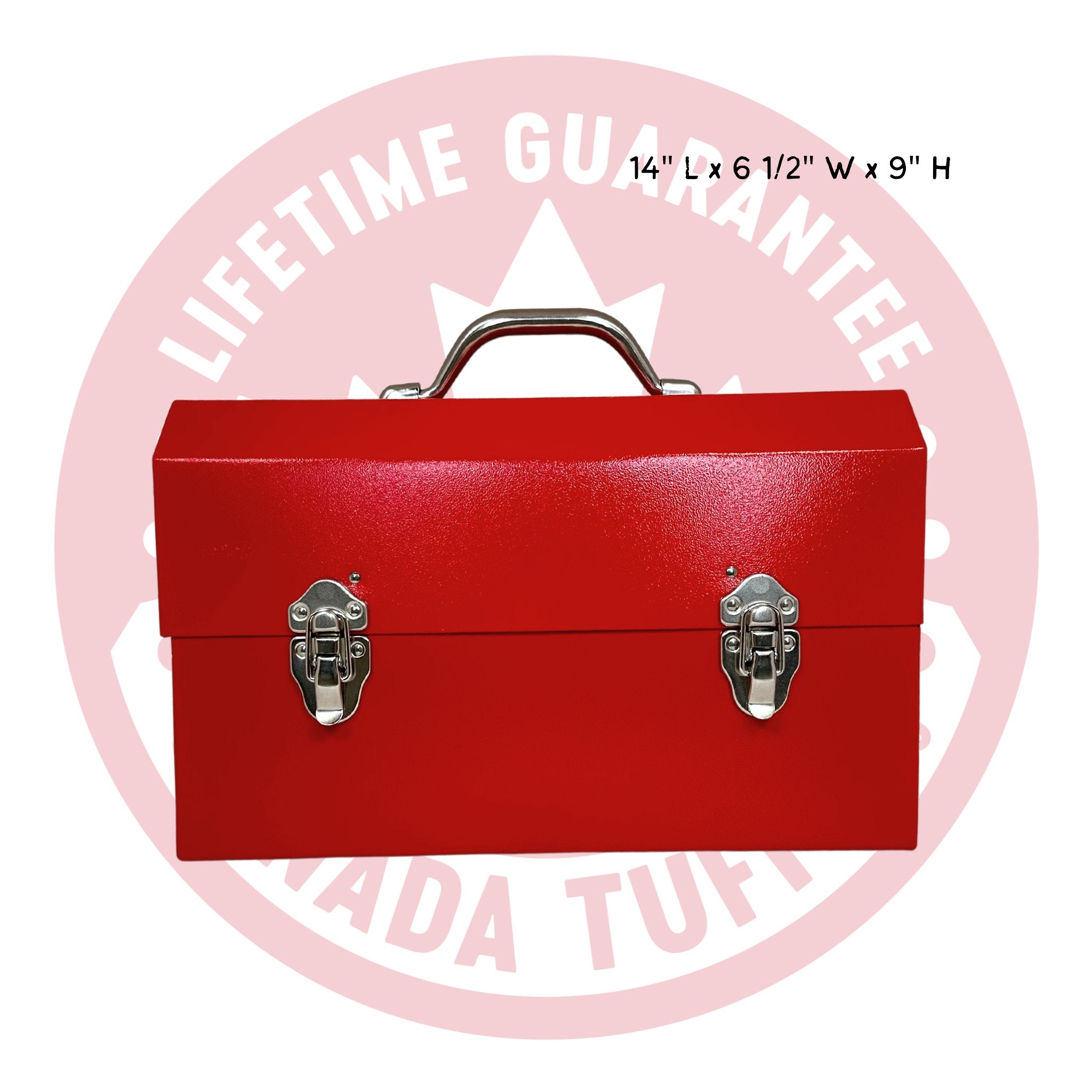 L. May the aluminum lunchbox in size The Super Classic colour red