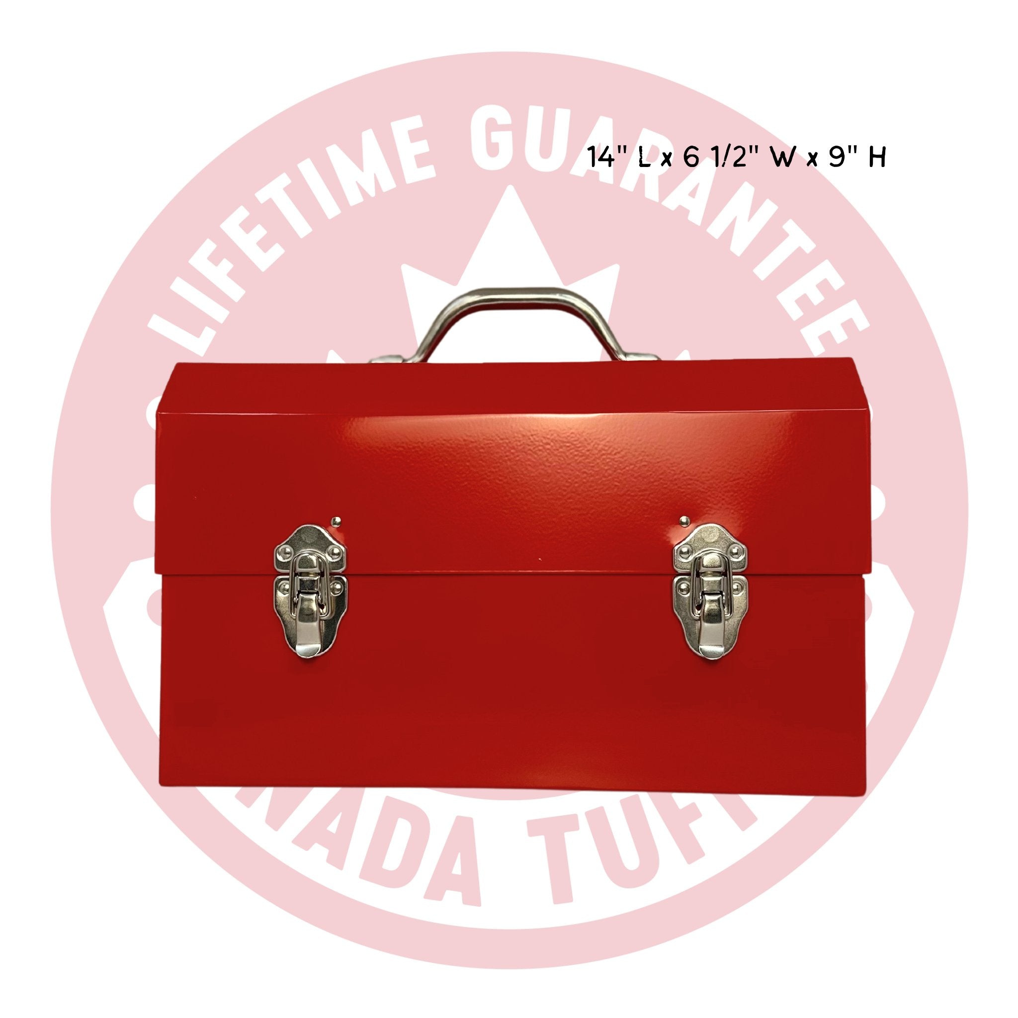 L. May the aluminum lunchbox in size The Super Classic colour red